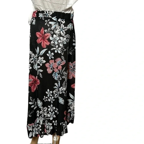 Vintage NWT floral skirt,faux wrap,ruching,ruffles,boho,gypsy,Hawaiian vibe,Nwt! - Picture 5 of 12